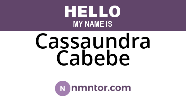Cassaundra Cabebe