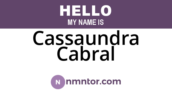 Cassaundra Cabral