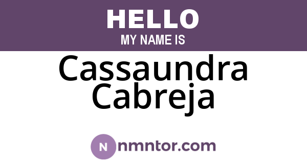 Cassaundra Cabreja