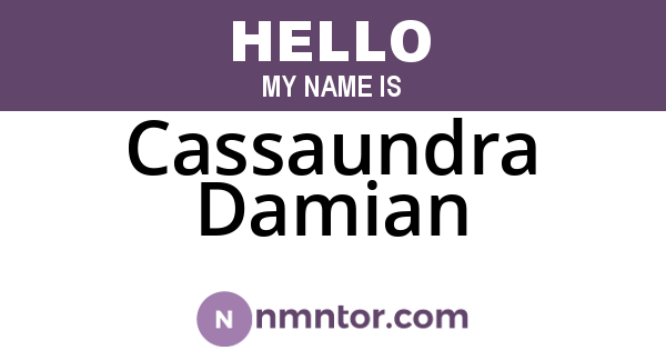 Cassaundra Damian