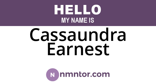 Cassaundra Earnest