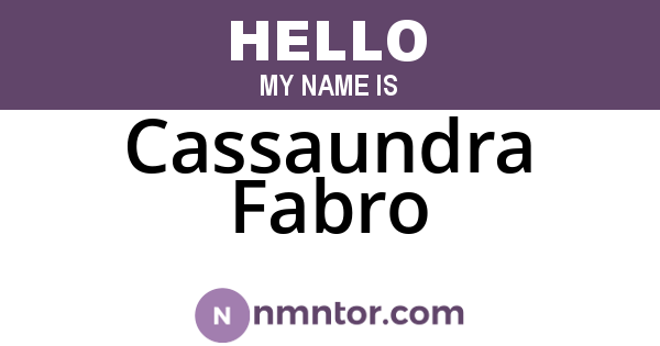 Cassaundra Fabro