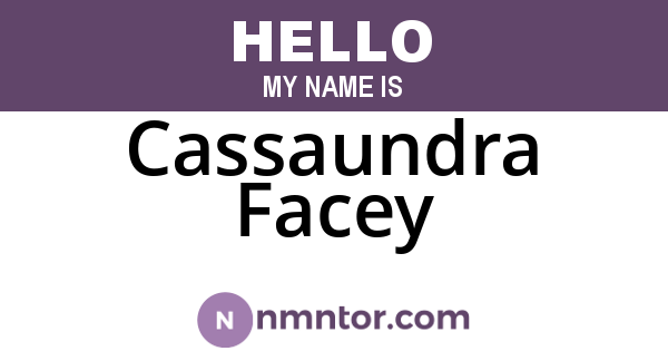 Cassaundra Facey