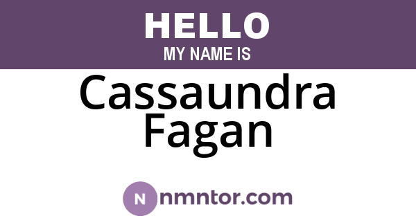 Cassaundra Fagan
