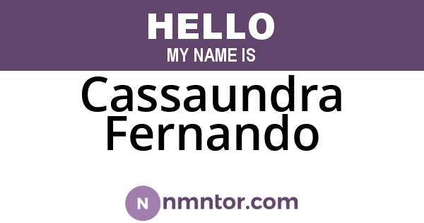 Cassaundra Fernando