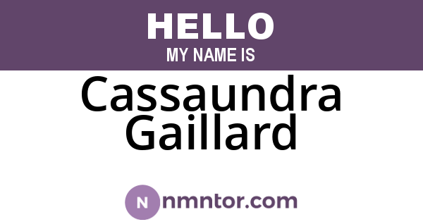 Cassaundra Gaillard