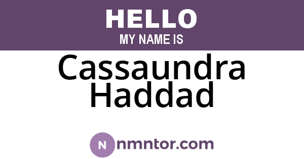 Cassaundra Haddad
