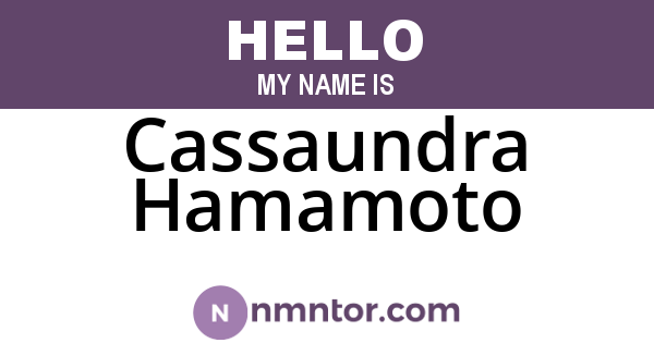 Cassaundra Hamamoto