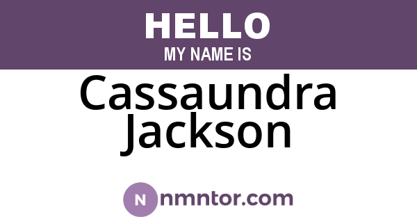 Cassaundra Jackson