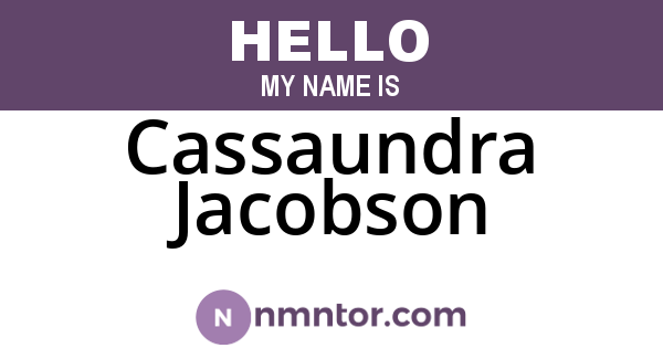 Cassaundra Jacobson