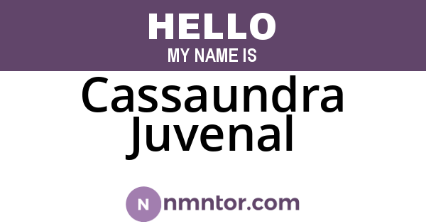 Cassaundra Juvenal