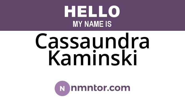 Cassaundra Kaminski