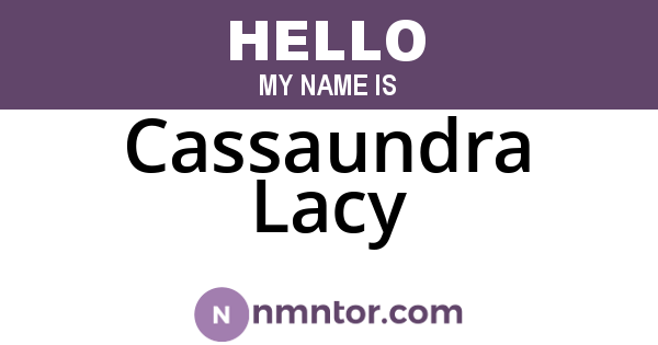 Cassaundra Lacy