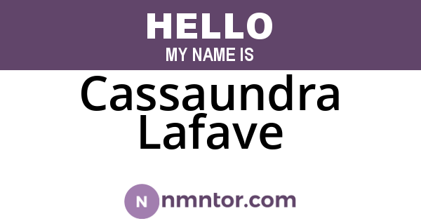 Cassaundra Lafave