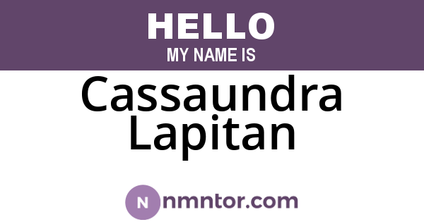 Cassaundra Lapitan