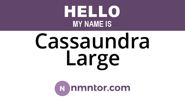 Cassaundra Large