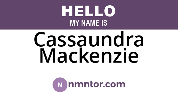 Cassaundra Mackenzie