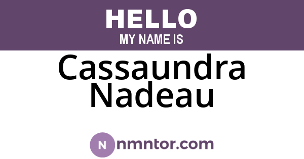 Cassaundra Nadeau