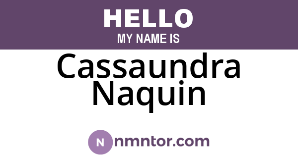 Cassaundra Naquin