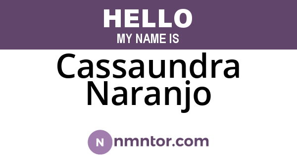 Cassaundra Naranjo