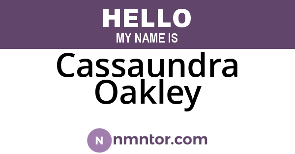 Cassaundra Oakley