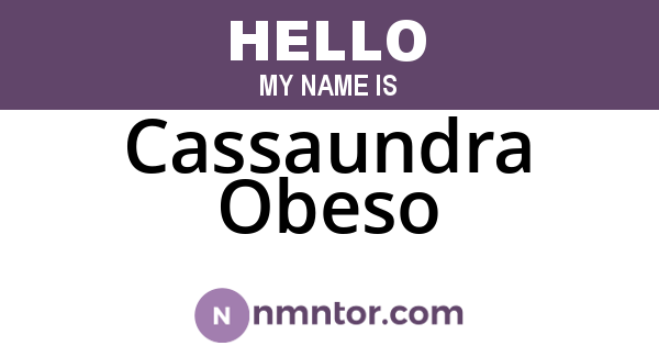 Cassaundra Obeso