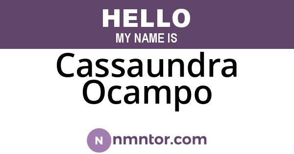 Cassaundra Ocampo