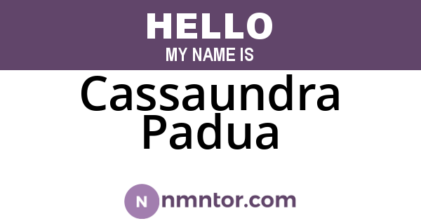 Cassaundra Padua