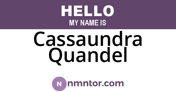 Cassaundra Quandel