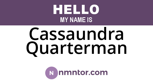 Cassaundra Quarterman