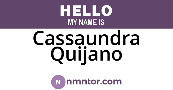 Cassaundra Quijano