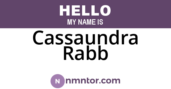 Cassaundra Rabb