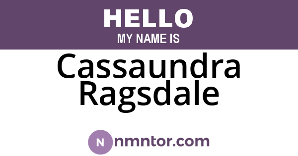 Cassaundra Ragsdale