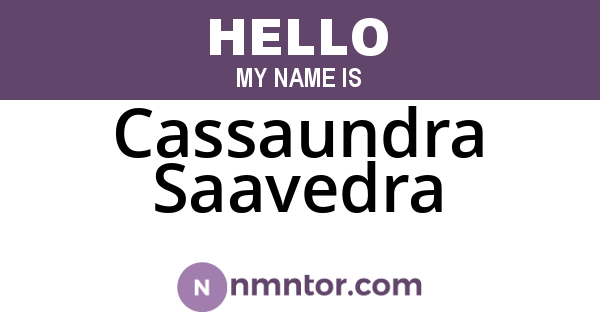 Cassaundra Saavedra