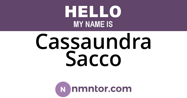 Cassaundra Sacco