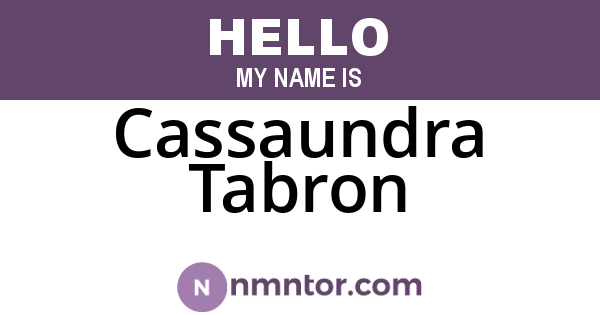 Cassaundra Tabron