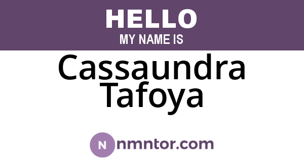Cassaundra Tafoya