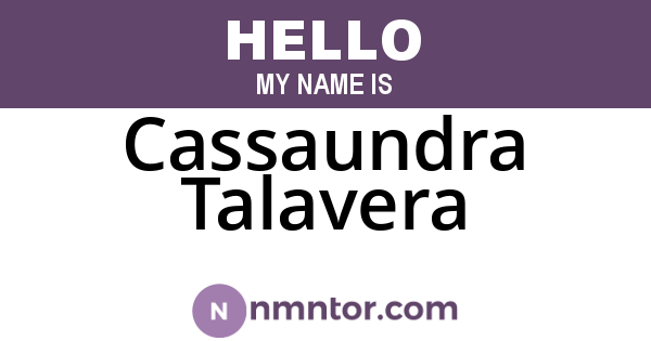 Cassaundra Talavera