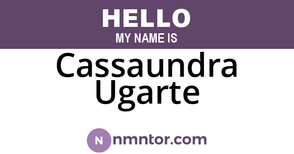 Cassaundra Ugarte