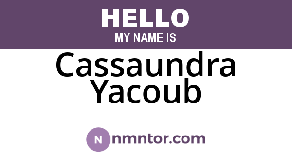 Cassaundra Yacoub