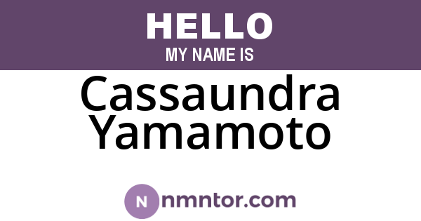 Cassaundra Yamamoto