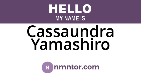 Cassaundra Yamashiro