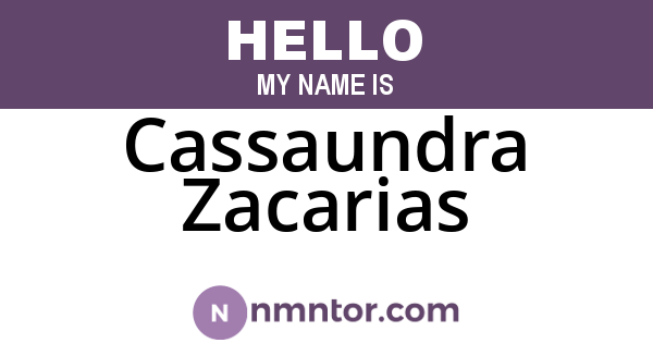 Cassaundra Zacarias