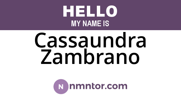 Cassaundra Zambrano