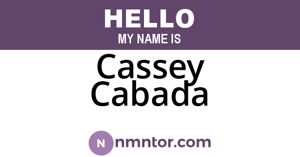 Cassey Cabada