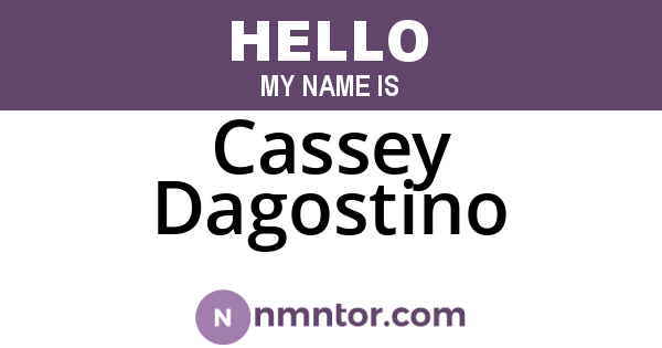 Cassey Dagostino