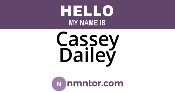 Cassey Dailey