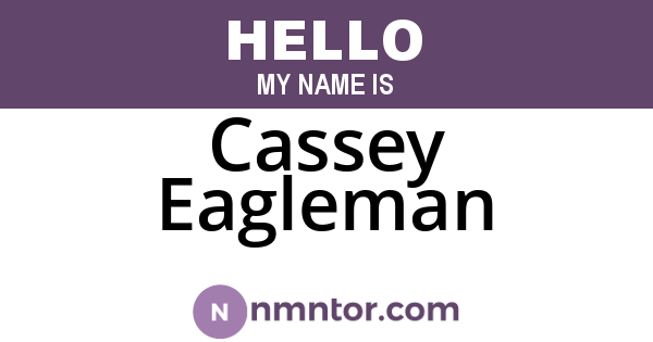 Cassey Eagleman