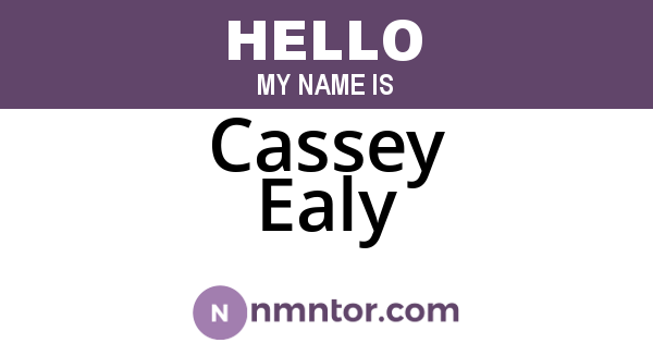 Cassey Ealy
