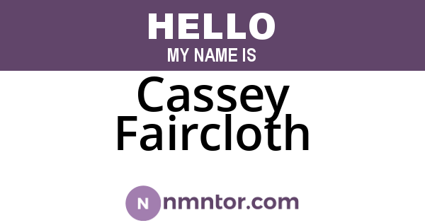 Cassey Faircloth